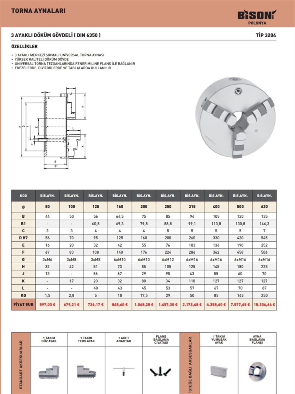 Torna Aynaları ve Torna aynaları aksesuarları Bison