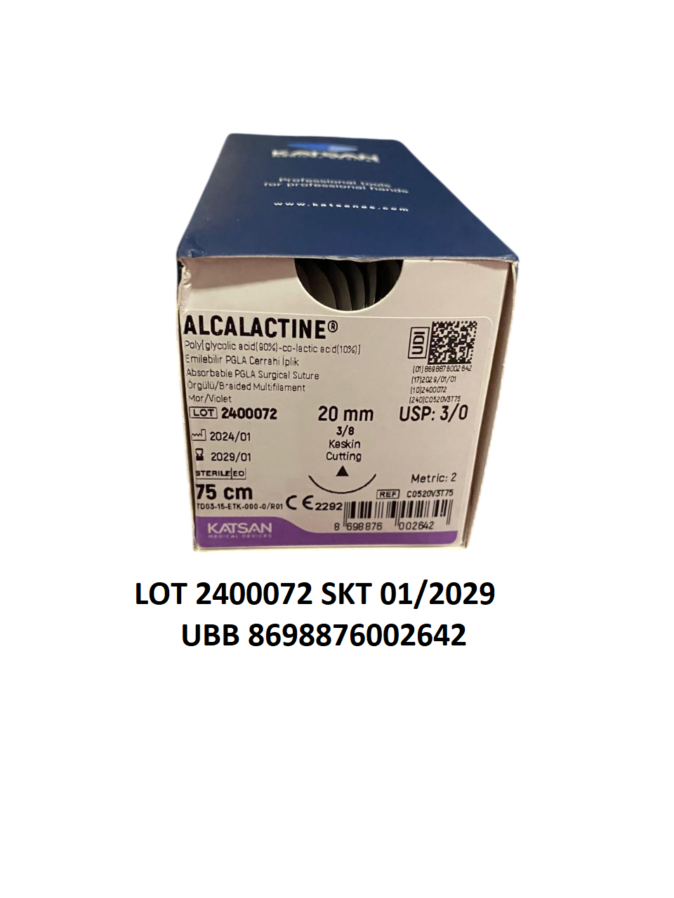  3/0 EMİLEBİLİR PGLA KESKİN 1 ADET