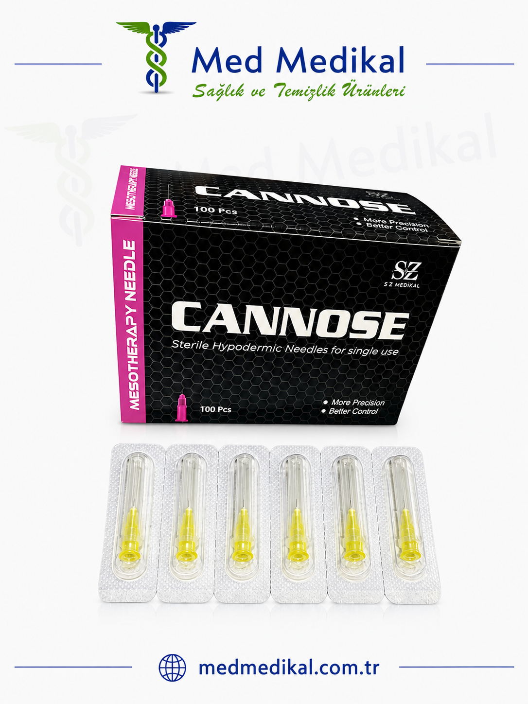 30 G 6mm 100 Adet Cannose Mezoterapi İğnesi