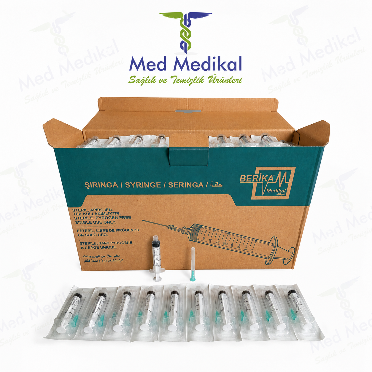 5 CC LUER LOCK ENJEKTÖR 250 ADET BERİKA MARKA