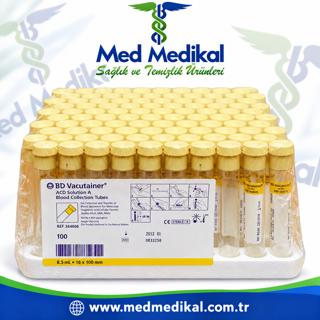 ACD-A TÜPÜ 8.5 ml Vakumlu - 100 Adet - BD