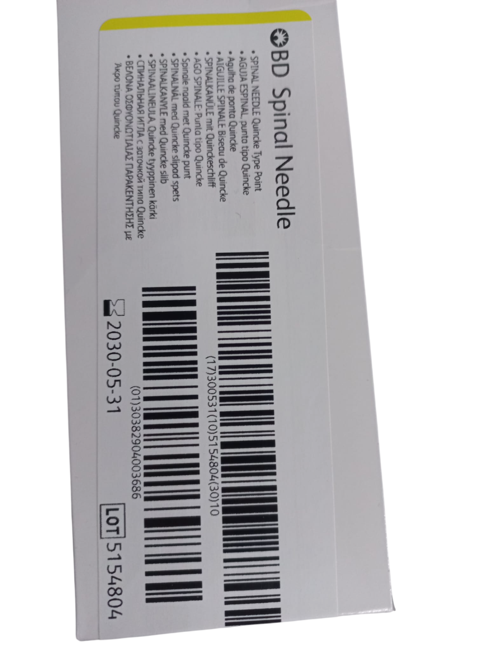 BD SPİNAL İĞNE  20G 0,9MM X 152,4MM  AMNİYOSENTEZ İĞNESİ