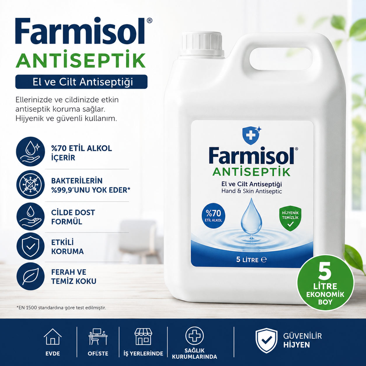 Farmisol Antiseptik 5 Litre - Dezenfektan