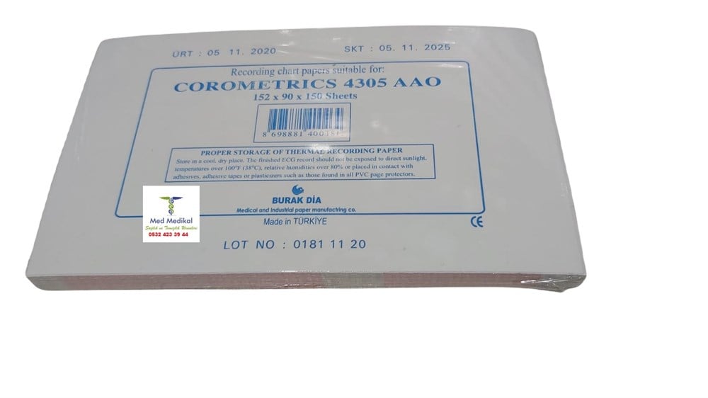 GE COROMETRİCS MARKA FETAL MONİTÖRE UYUMLU 152MM * 90 MM * 150 SAYFA