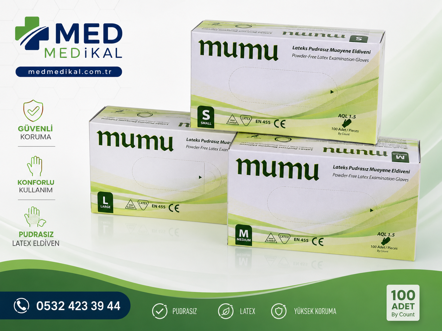 MUAYENE ELDİVENİ PUDRASIZ 100 LU PAKET