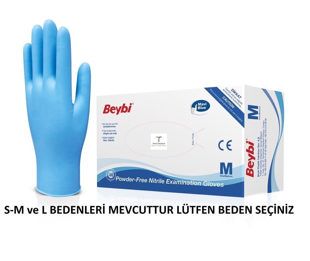 NİTRİL PUDRASIZ MAVİ MUAYENE ELDİVENİ