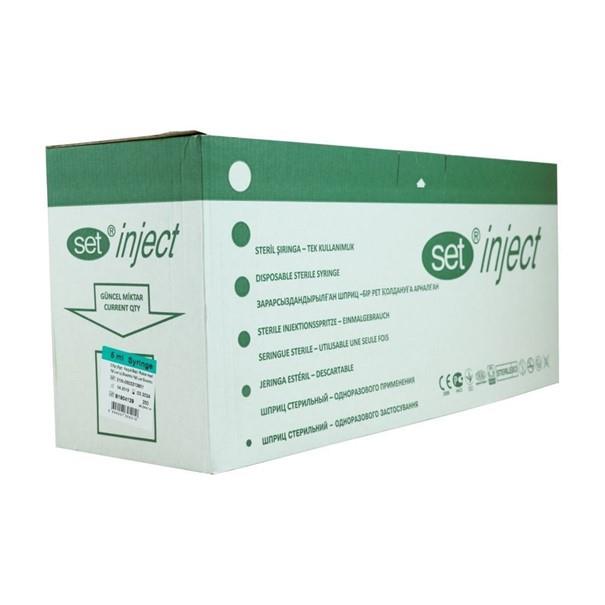 Set İnject Tıbset 5 CC Enjektör 3 Parça Yeşil 250 Adet