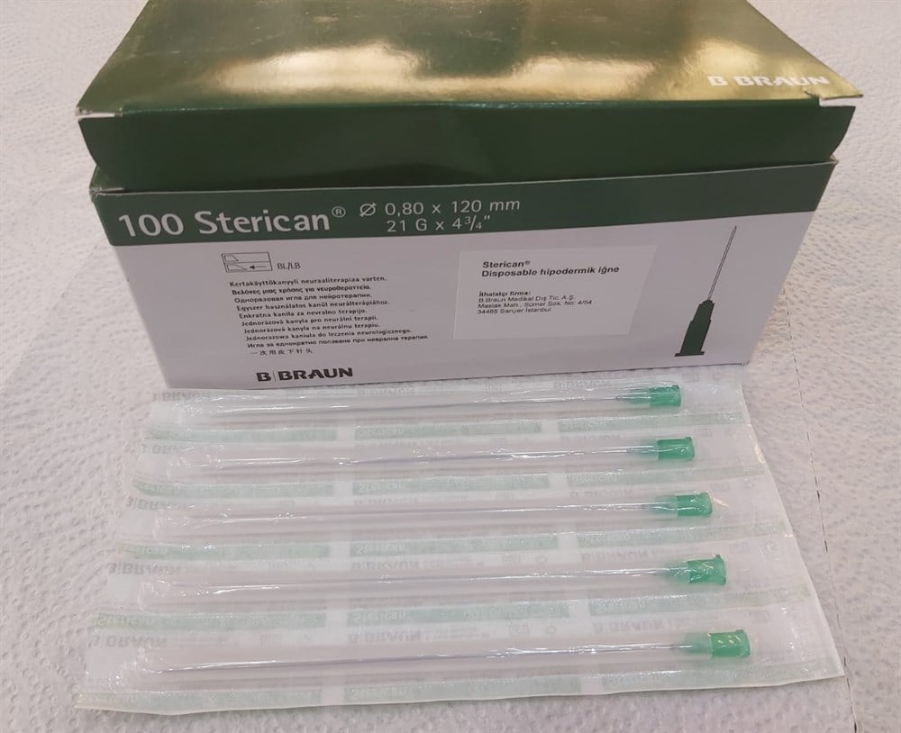 Sterican İğne 21G (0,8x120mm-Yeşil)