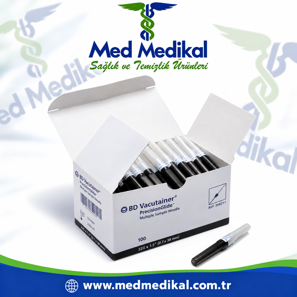 VAKUMLU İĞNE UCU - BD - Siyah - 100 Adet