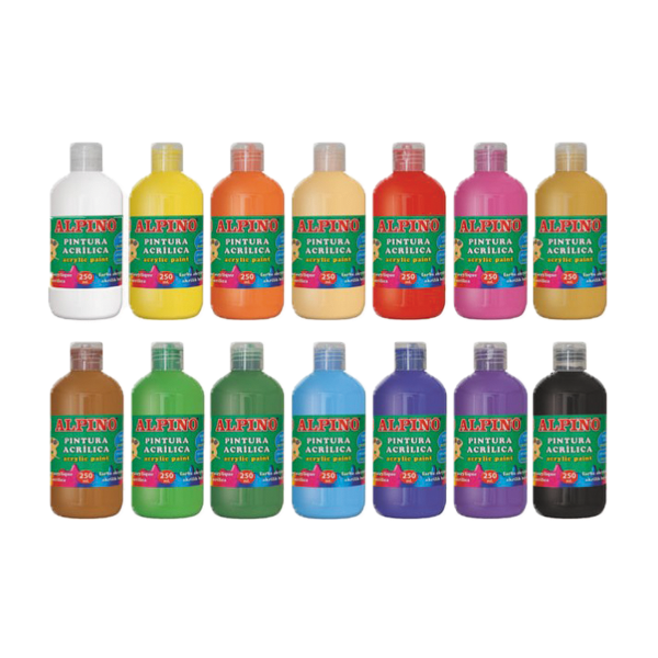 Alpino Akrilik Boya Şişe 250 ML Kahverengi DV-027