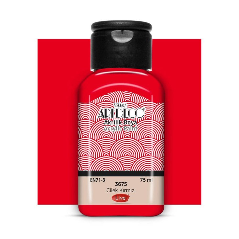 Artdeco Akrilik Boya 75 ML Çilek Kırmızı 3675