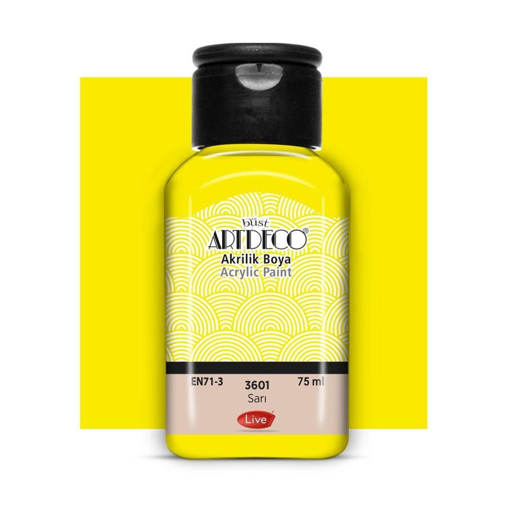 Artdeco Akrilik Boya 75 ML Sarı 3601