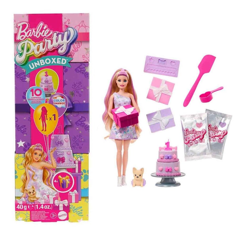 Barbie Party Unboxed Glam Party Series - Red Origi Mtl-jfy68