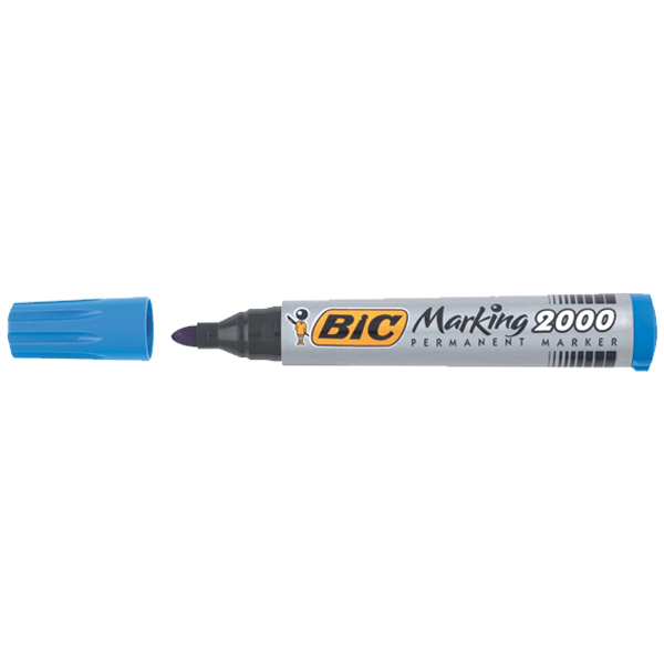 Bic Markör Permanent 1.7 MM Yuvarlak Uçlu Mavi 2000 06