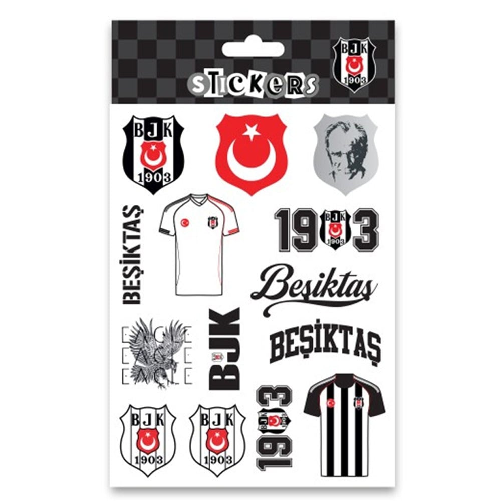 Bjkst26004 Beşiktaş Bayrak Atatürk Sticker Sheet