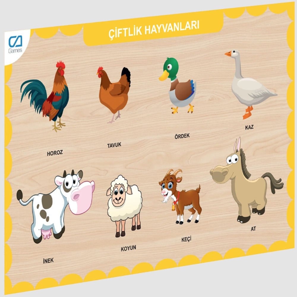 Ca Games Ahşap Çiftlik Hayvanları Bul-Tak