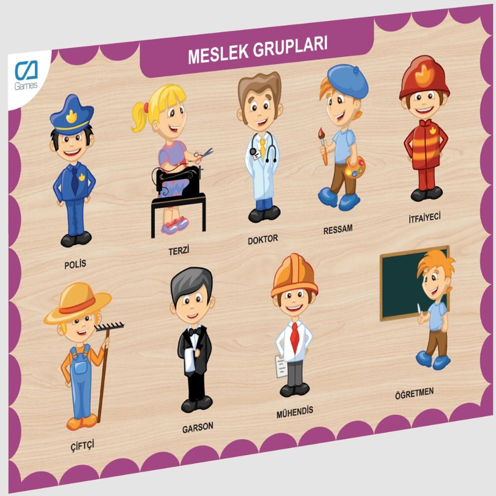 Ca Games Ahşap Meslek Grupları Bul-Tak Caahs-3203