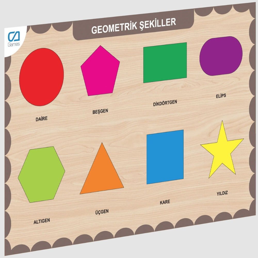 Ca Games Eğitici Puzzle Geometrik Şekiller Cag-ca.3204