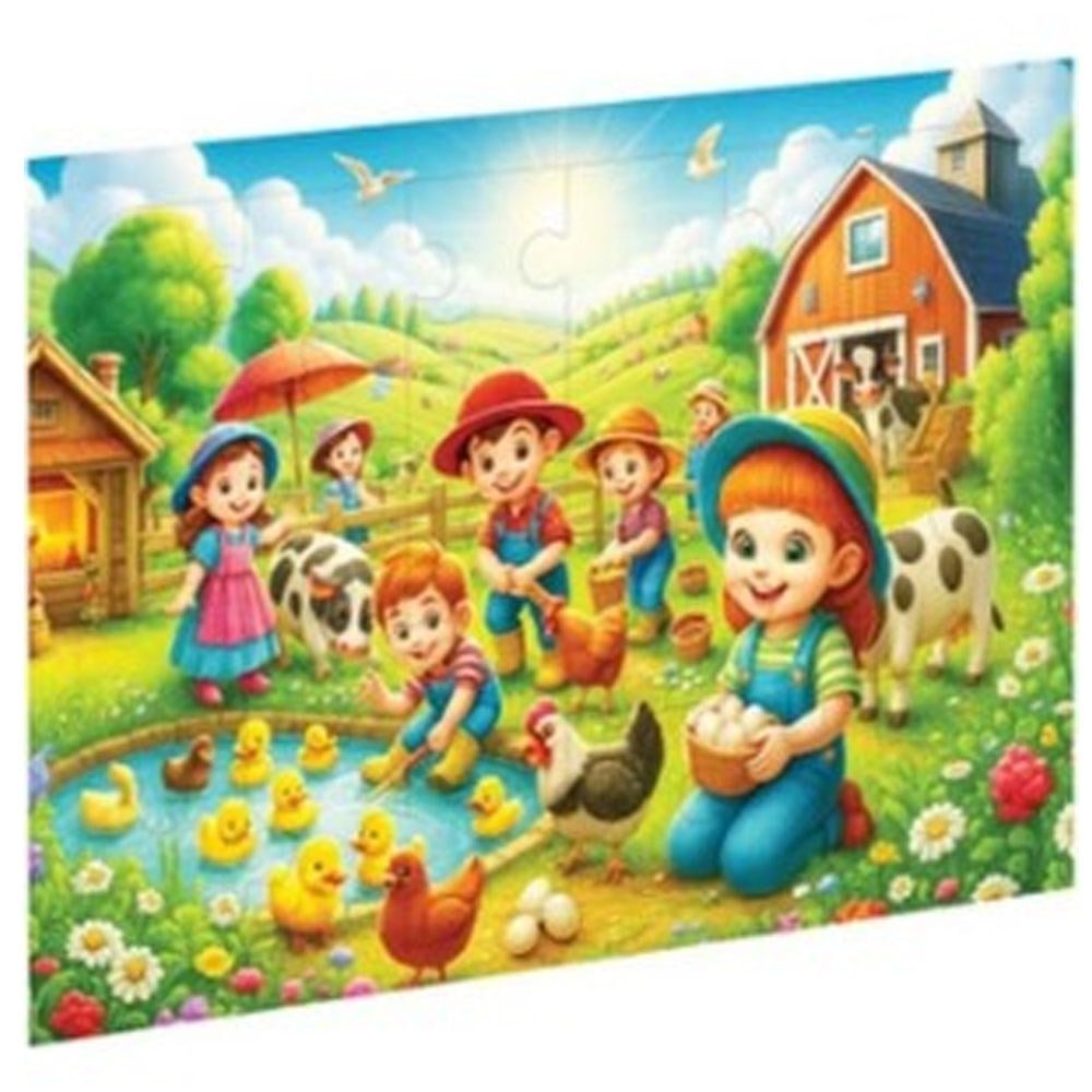 Ca Games Puzzle Çiftlikteki Çocuklar Ahşap Caahs-3505