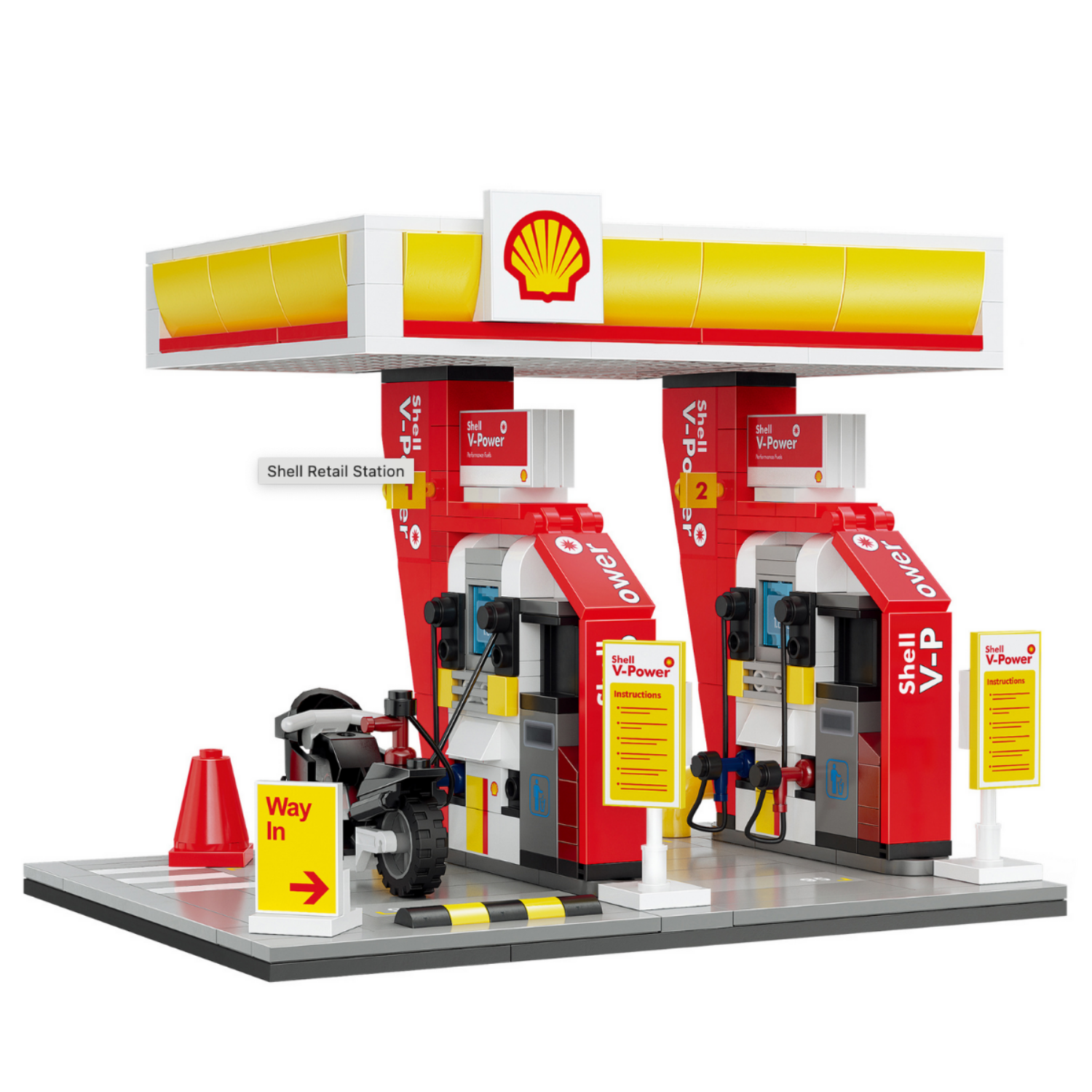 Cada Shell Benzin İstasyonu 305 Parça Block Oyuncak