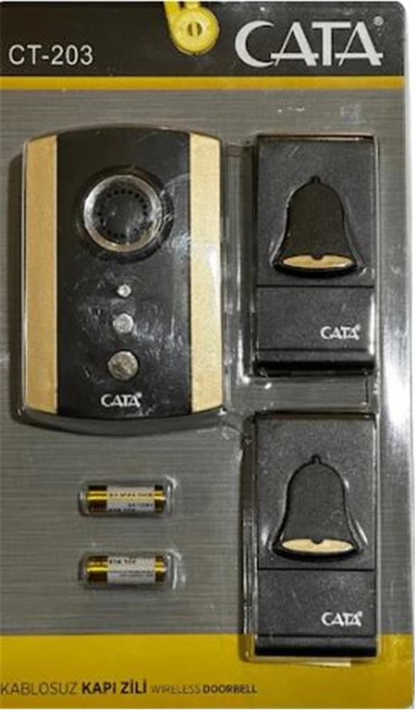 Cata Ct-203 Kablosuz Kapı Zili Kahverengi Desenli