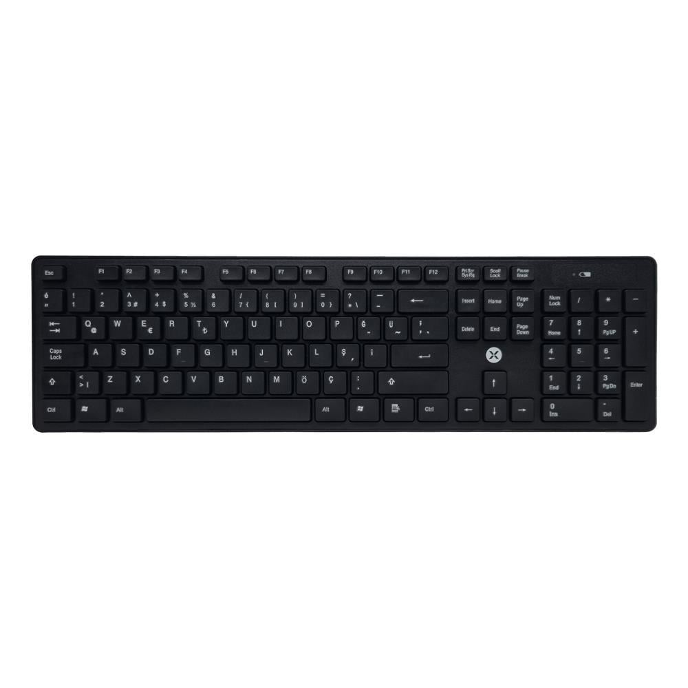 Dexim DKA005 Siyah KW-103 Kablosuz Q Klavye Caps Lock 2.4 Ghz (1 Adet AA Pil)