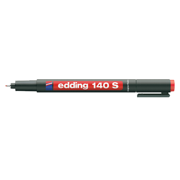 Edding Asetat Kalemi Permanent S Seri 0.3 MM Kırmızı 140 S