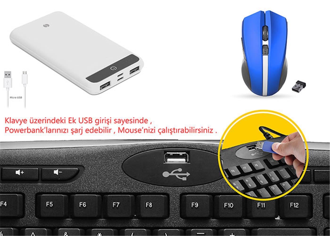 Everest KB-799 Siyah Usb 1- Hub Q Multimedia Klavye
