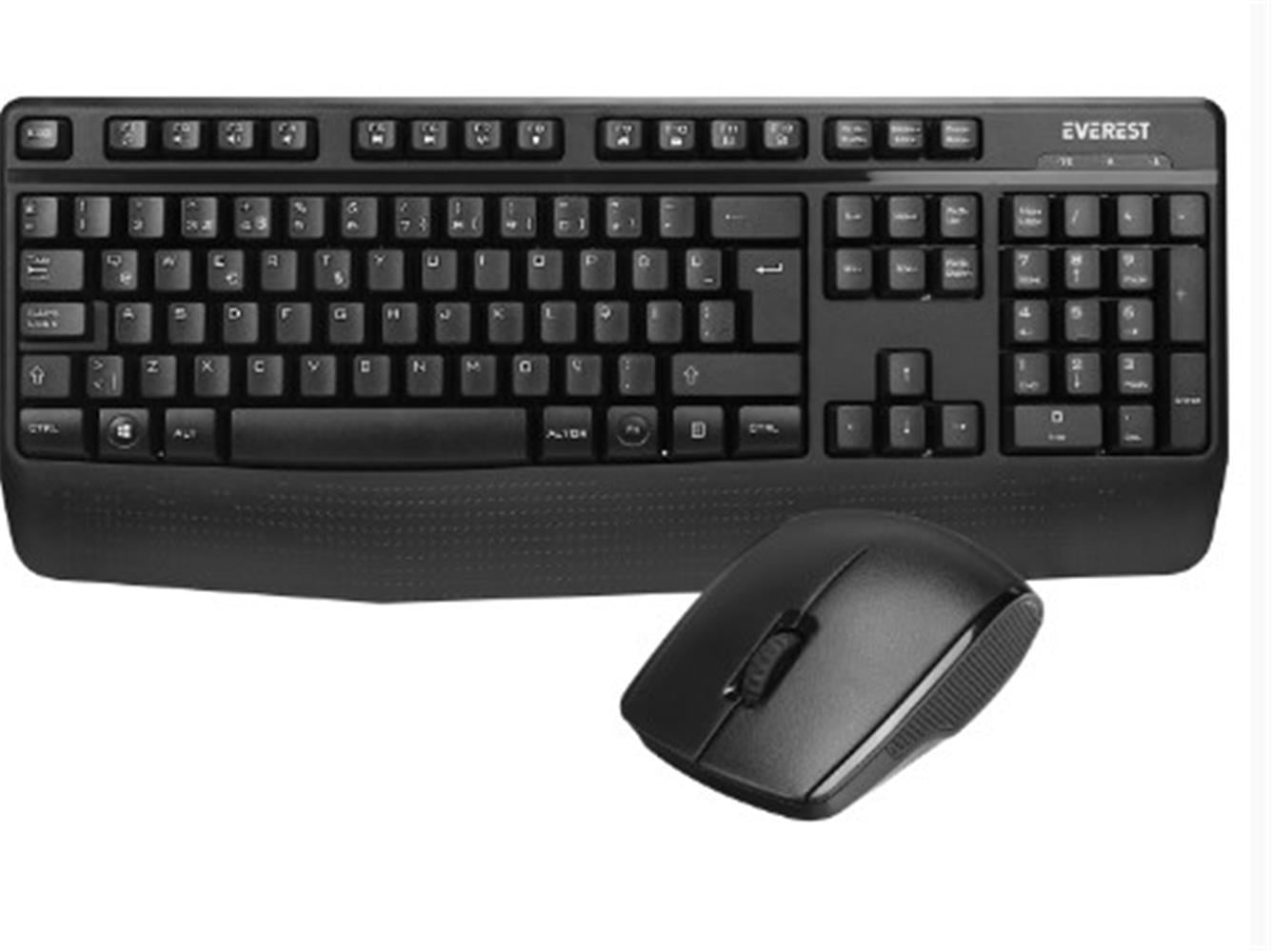 Everest KM-3335 Siyah Ikisi bir arada 2 in 1 Kablosuz Q Multimedia Klavye + Mouse Set