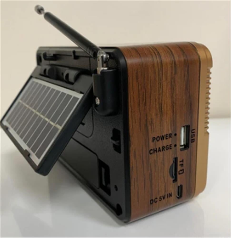 Everton Rt-671 Bluetooth Fm-Usb-Tf-Aux Şarjlı Solar Nostaljik Radyo Güneş Panelli