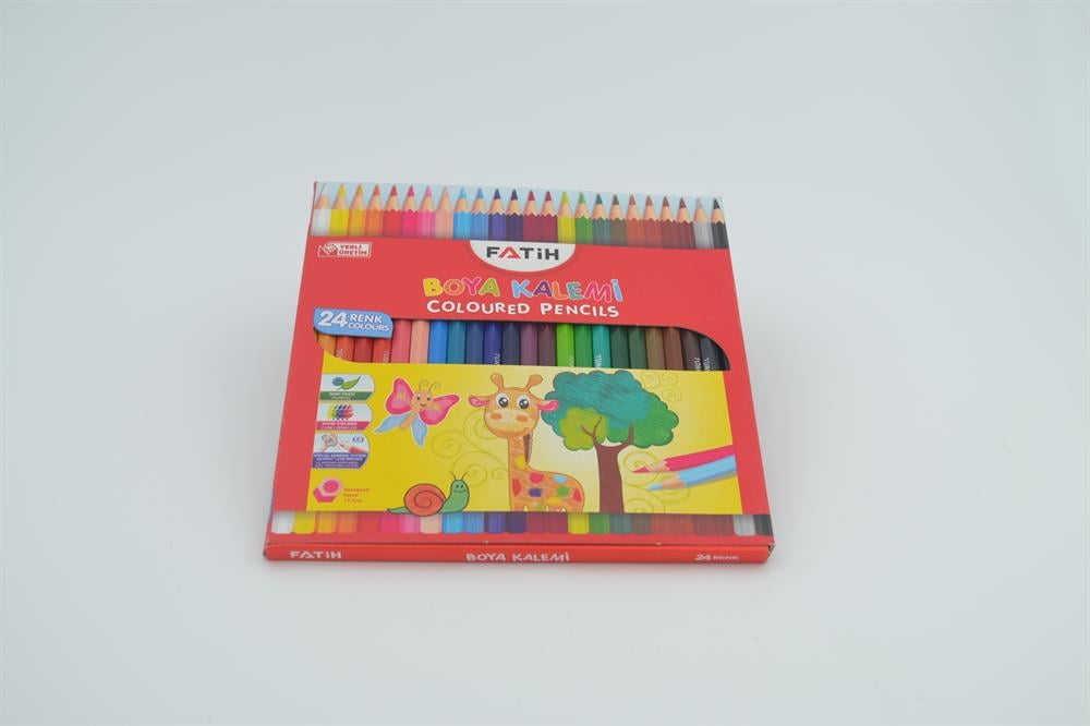 Fatih Kuru Boya Kalemi Tüp 24 Renk Tam Boy