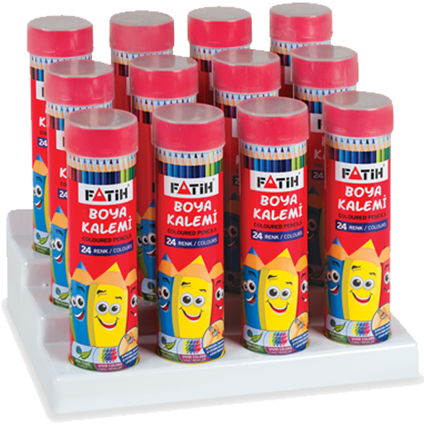 Fatih Kuru Boya Metal Tüp Kutu Tam Boy 24 Renk 33224