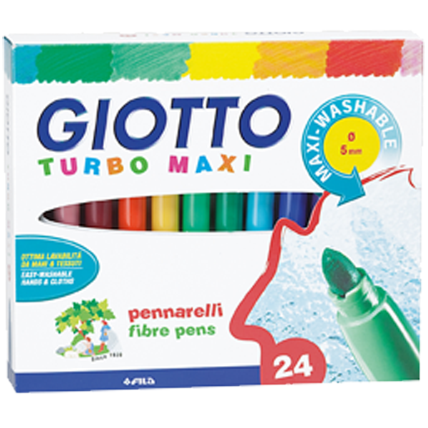 Giotto Keçeli Boya Kalemi Turbo Maxi 24 Renk 455000