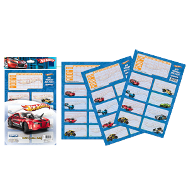 Gıpta Okul Etiketi Ders Programlı Hot Wheels 3 Yp 3-5410000-2101