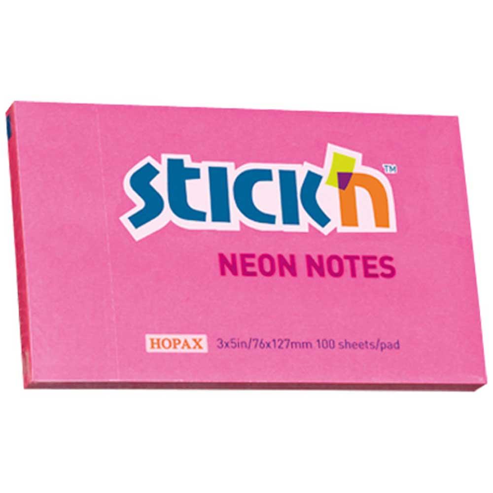 Hopax Stıckn Yapışkanlı Not Kağıdı 76x127 Neon  HE21169