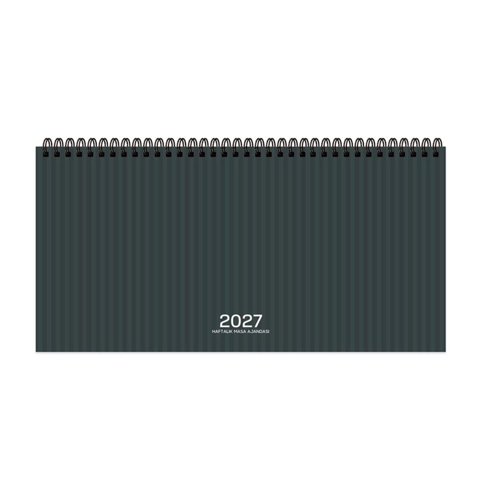 Keskin 2027-AJ-66 16x33,5 Spralli Haftalık Masa Ajandası-Atatürk