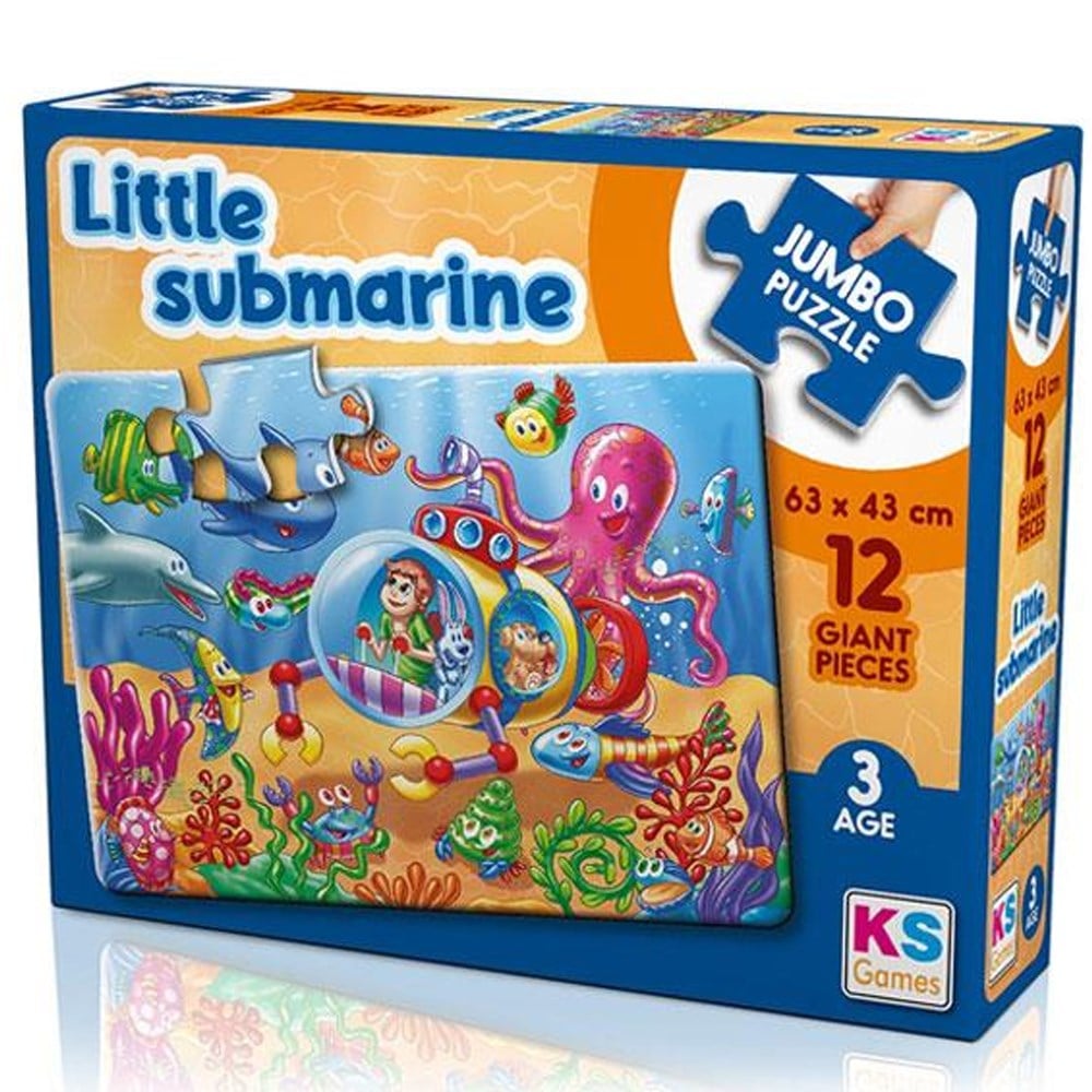 Ks Games Little Submarine Jumbo Puzzle 12 Prç. Jp 31006