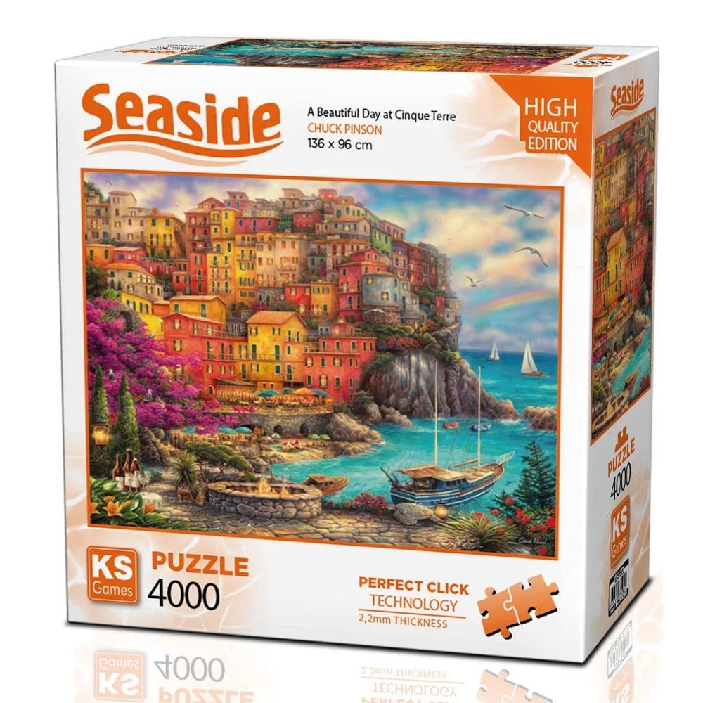 Ks Games Puzzle 4000 Parça A Beautiful Day At Cinque Terre 23506