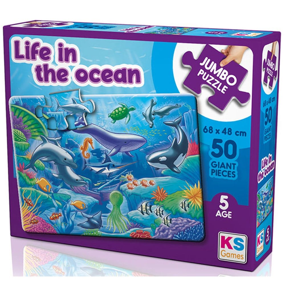 Ks Games Puzzle Life In The Ocean 50 Baby Puzzle Jumbo Puzzle Jp31013