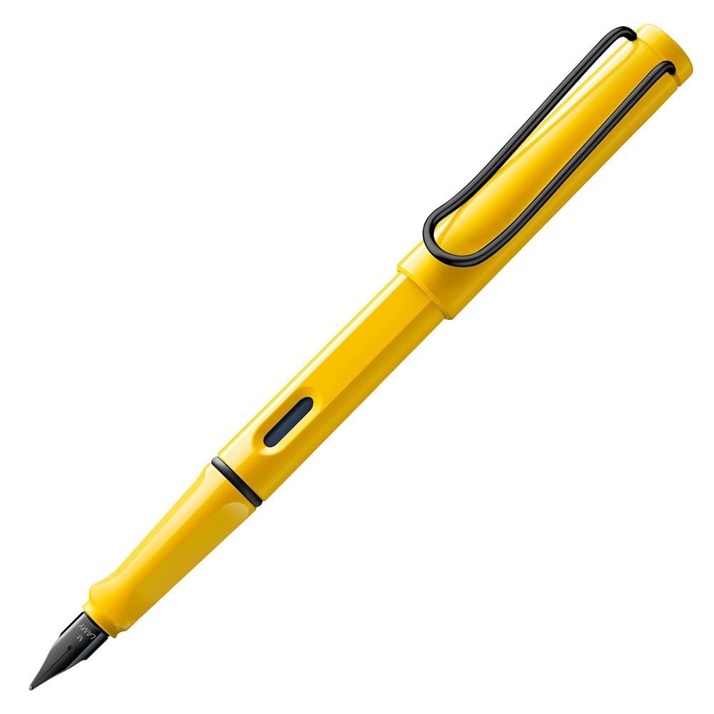 Lamy Safari Dolma Kalem Metal Siyah Klips M Uç Sarı S18-M
