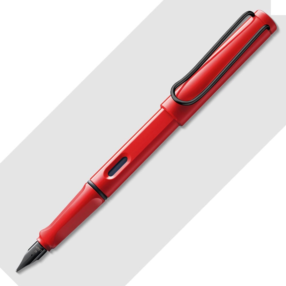 Lamy Safari Dolma Kalem Metal Siyah Klips M Uç Kırmızı S16-M