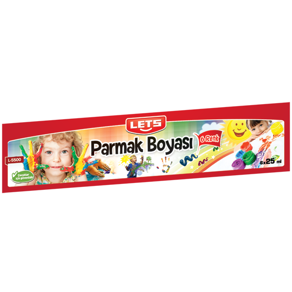 Lets Parmak Boyası 25 ML 6 LI L-5500