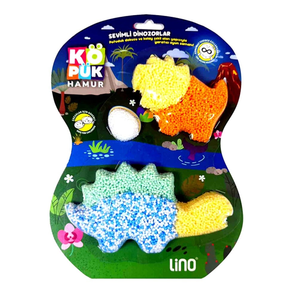 Lino Kurumayan Köpüklü Oyun Hamuru Sevimli Dinozor