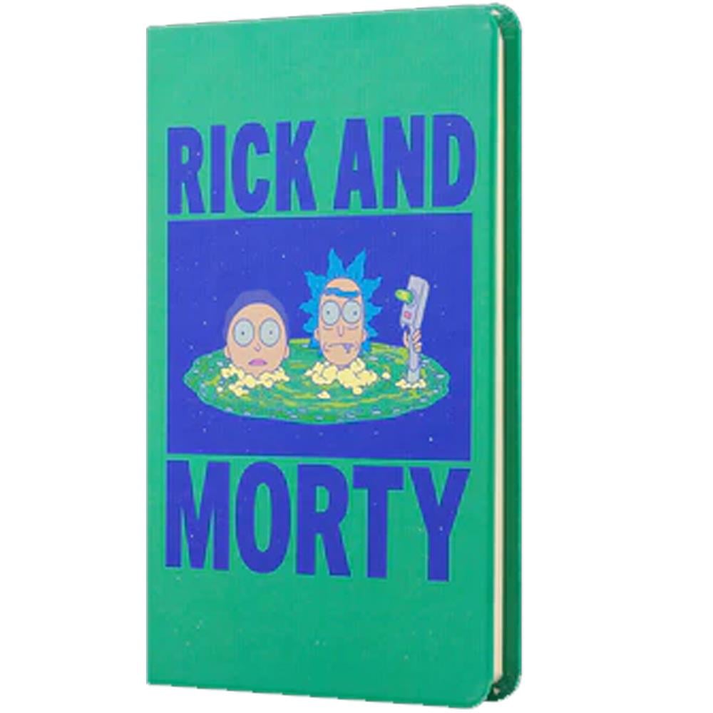 Mabbels Sert Kapak Lastikli Mini Defter Rick And Morty Yeşil 80 YP 9x14 DFT-388371