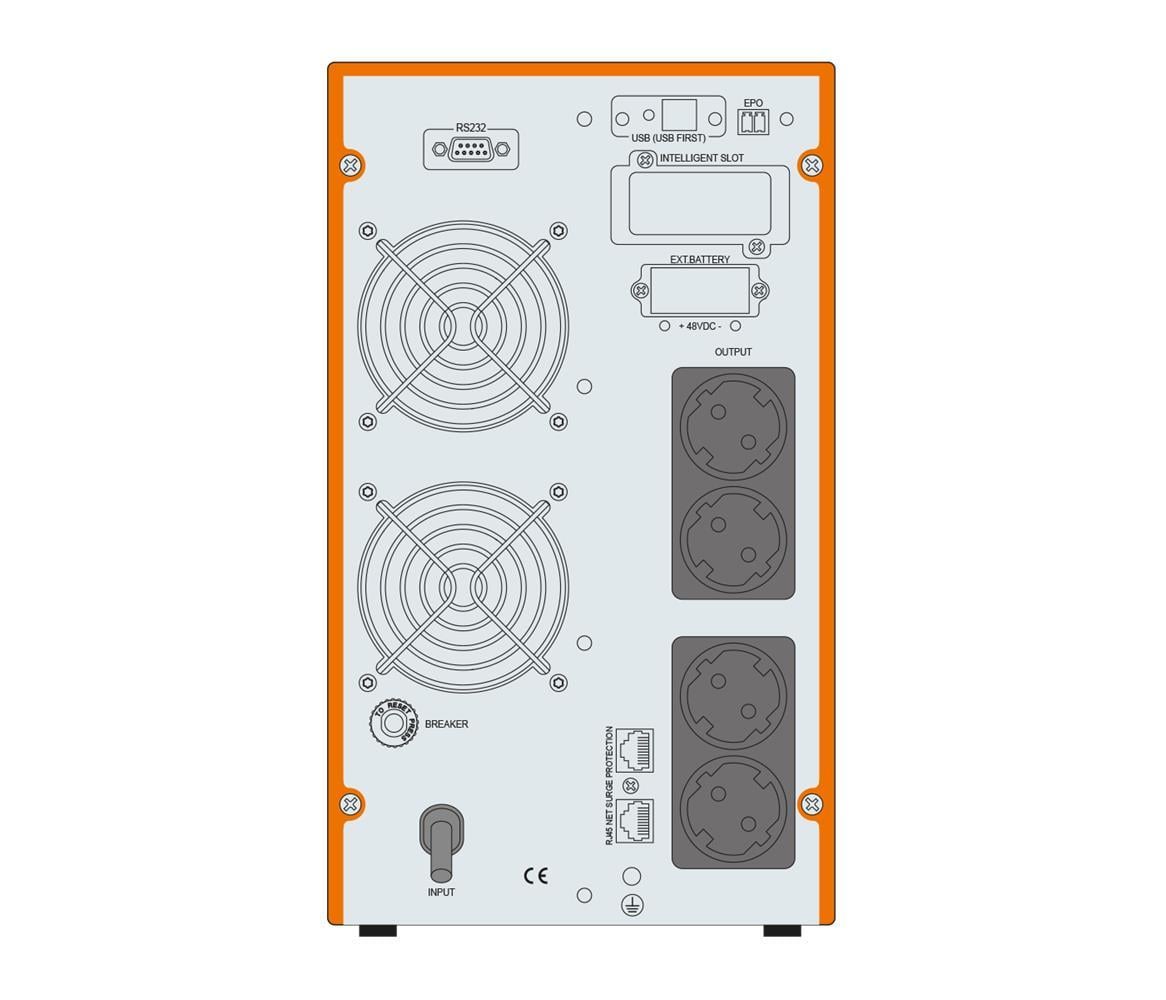 Makelsan Powerpack SE Serisi 3 kVA Online 1F-1F 6x7Ah Akü