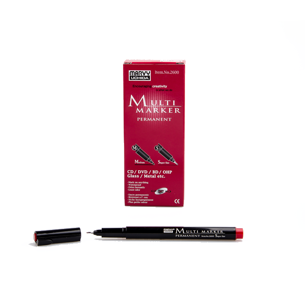 Marvy Asetat Kalemi Permanent S Seri Kırmızı 2600S-2