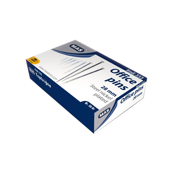 Mas Toplu İğne Nikel 28 MM 50 GR 333