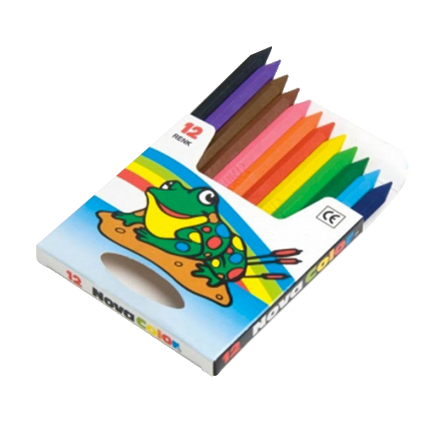 Nova Color Mum Pastel Boya Karton Kutu Yarım Boy Köşeli 12 Lİ NC-1112