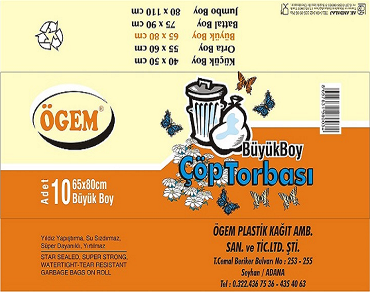 ÖGEM ÇÖP TORBASI BÜYÜK BOY 5 ADET