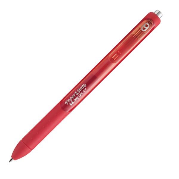 Paper Mate Jel Kalem inkjoy Gel Üstten Basmalı Kırmızı